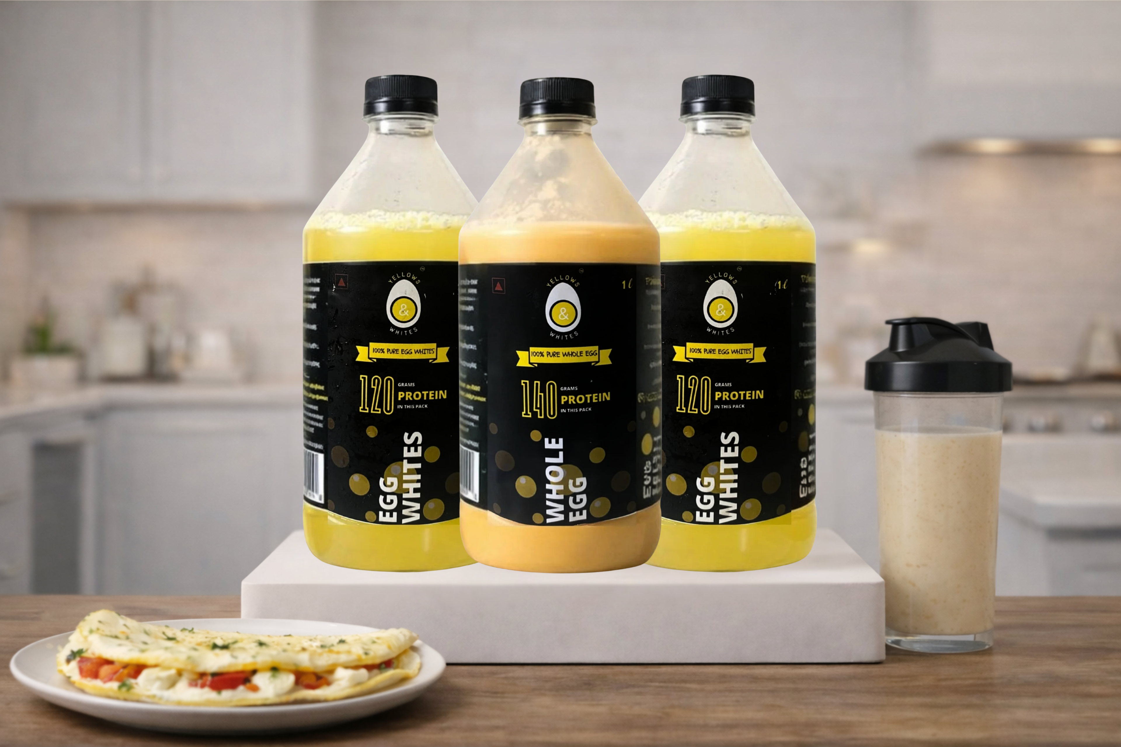 Liquid Egg Whites + Whole Eggs Combo (Pack of 3)