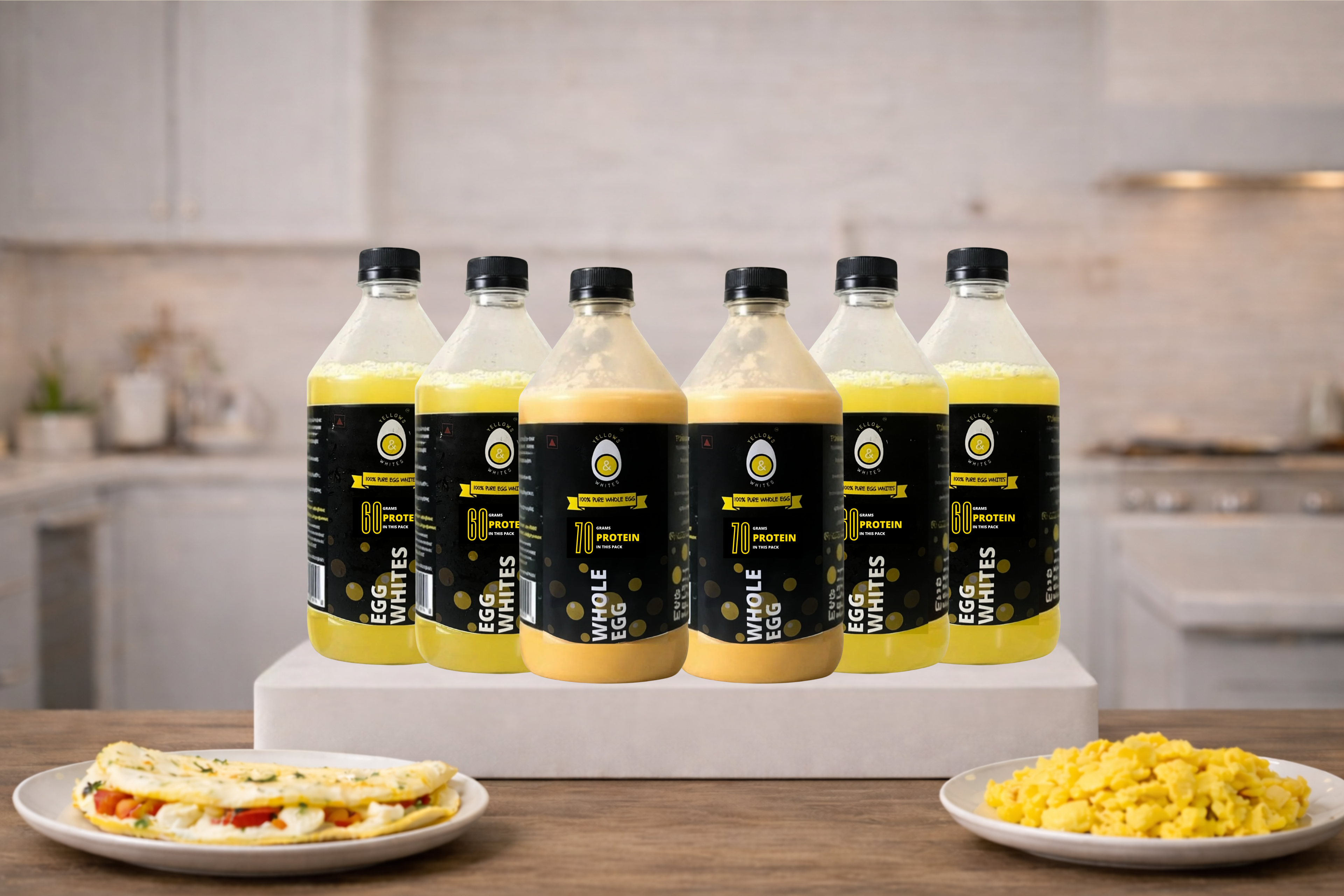 Liquid Egg Whites + Whole Eggs Combo (Pack of 6)
